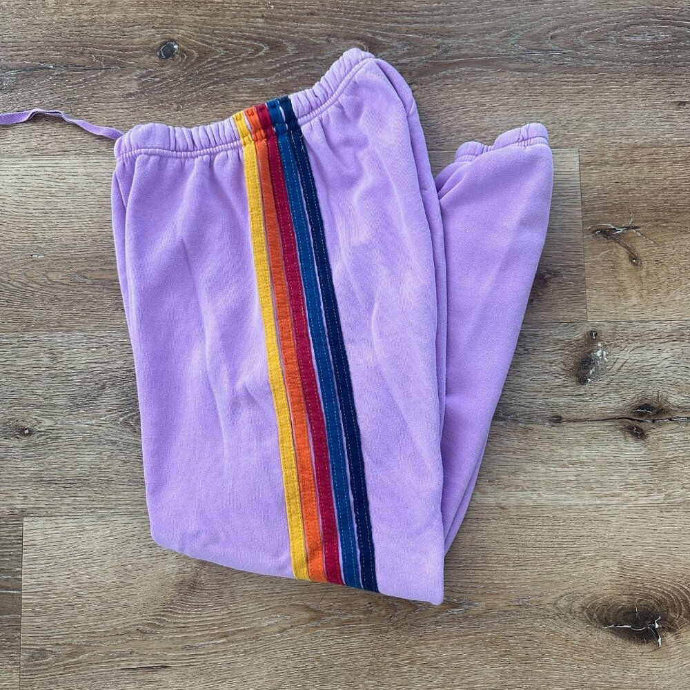 Aviator Nation Purple Sweatpants Size Small